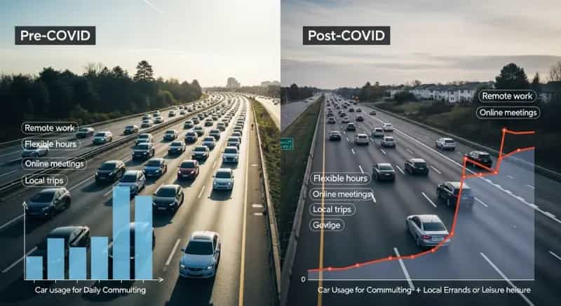 Impact of Work-From-Home on Vehicle Utilization Patterns