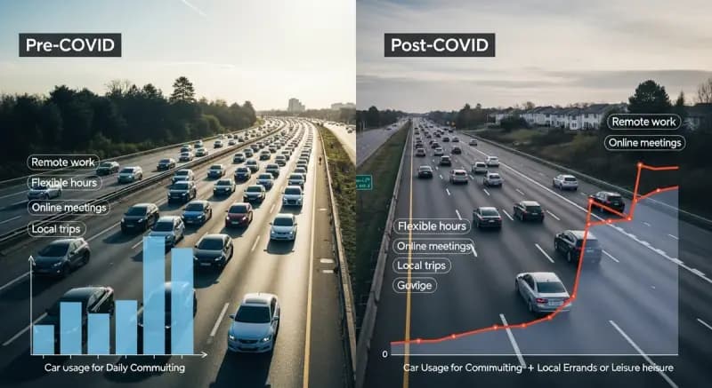 Impact of Work-From-Home on Vehicle Utilization Patterns